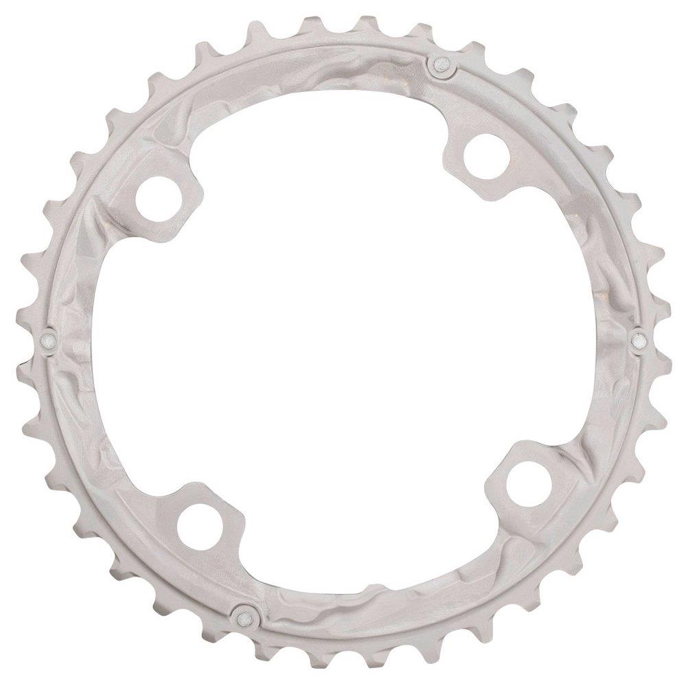 Shimano Kettenblatt T-551 ab 2011 4-Arm 10-fach 36 Zähne AL-Type Alu si. Y-1MX98040 Ersatz: Y-1MP98020