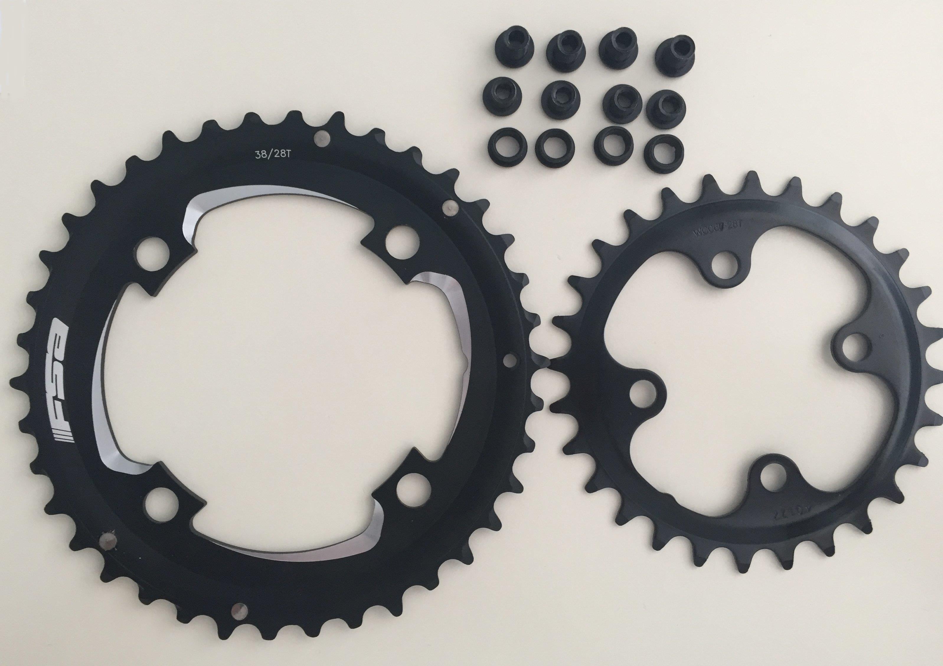 FSA Kettenblatt 104mm ø 38 Zähne  für Brose E-Bikes mit 2 Kettenblätter incl. 28er Kettenblatt