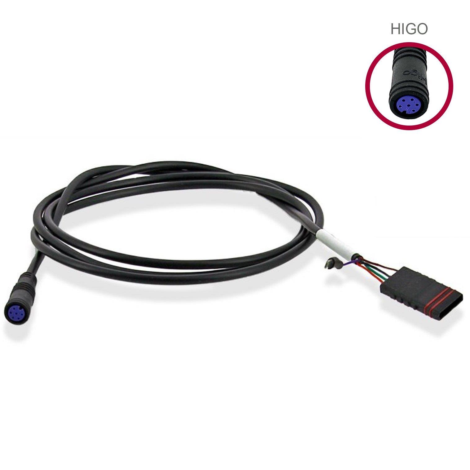 Brose / BMZ Displaykabel ab 2018 (mit externer Wake-Leitung) mit Higo-Stecker 1960mm Brose / BMZ Displaykabel ab 2018 (mit externer Wake-Leitung) mit Higo-Stecker 1960mm