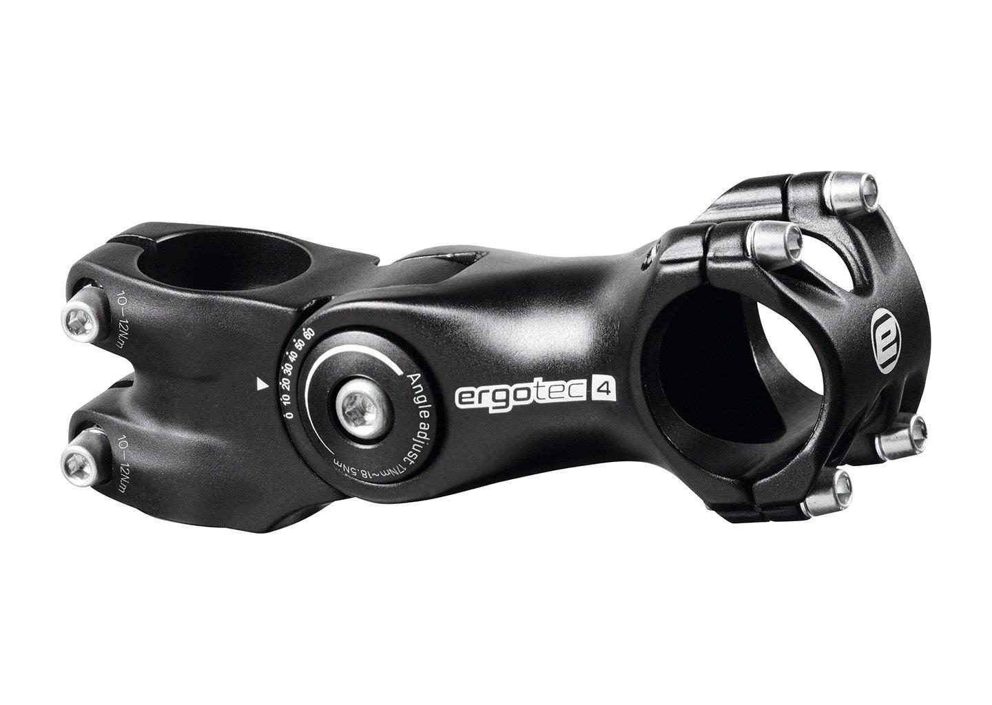 Ergotec Lenkervorbau verstellbar AS-820 / Octopus-2 Ahead-oversized 31,8mm schwarz 105mm mit 4er-Klemmung