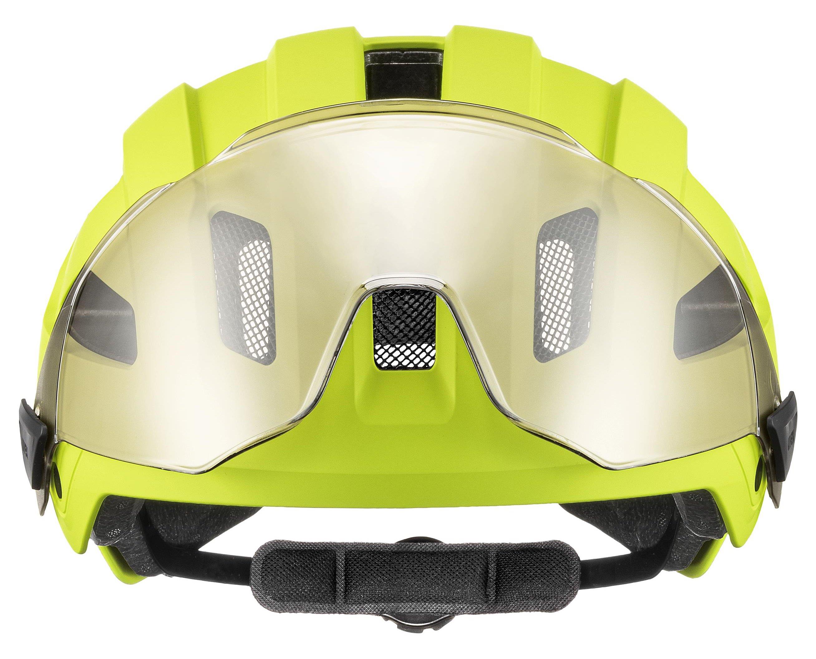 UVEX Helm Stride-Visor-Mips® lime-matt / litemirror silver 59-61cm