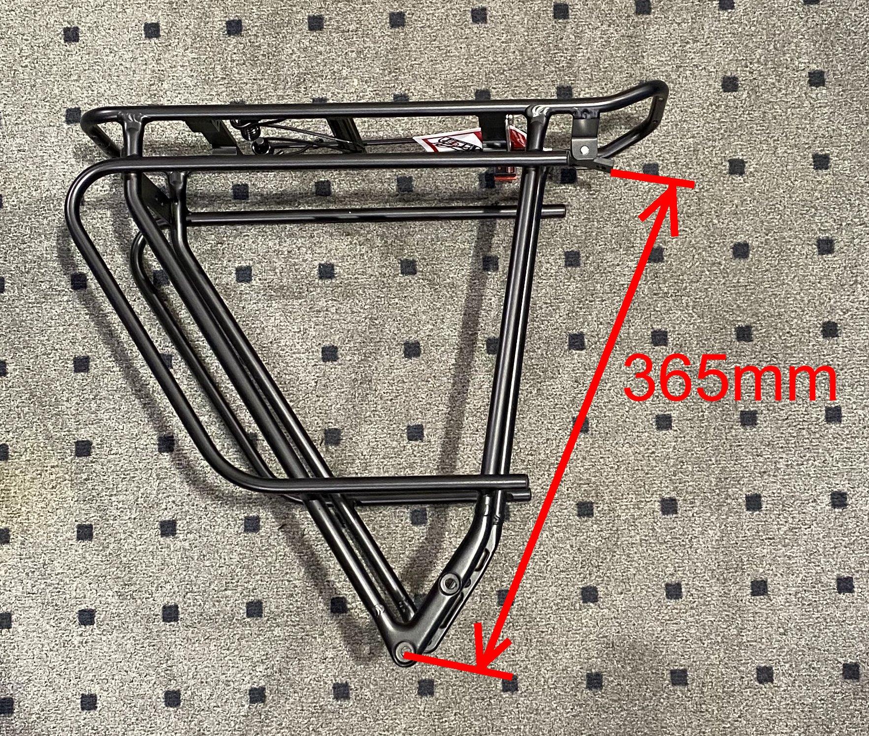 Standwell 28" Alu Rohrträger I-Rack-2 mit Scheibenbremsbefestigung mit Federklappe 365mm Bauhöhe
