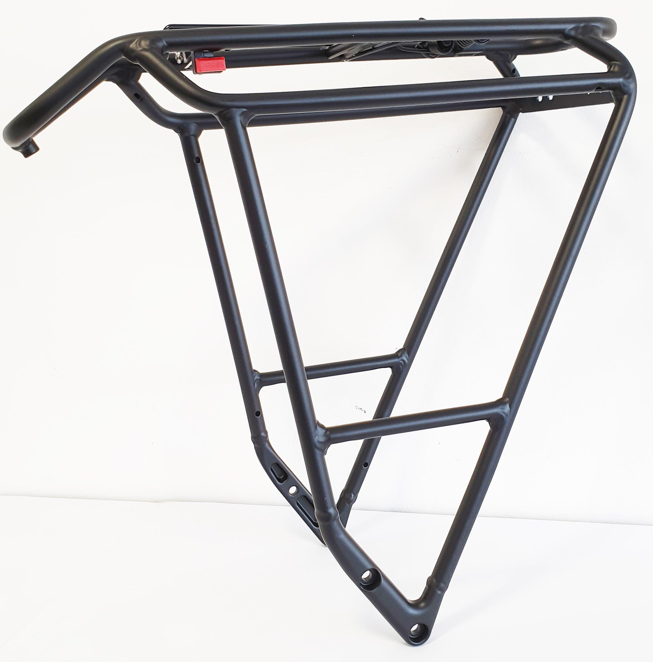 Standwell Gepäckträger 28" Alu Rohrträger I-Rack-2 mit Scheibenbremsbefestigung und Quersteg 375mm Bauhöhe