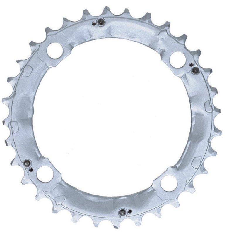 Shimano Kettenblatt Deore 2000 4-Arm 32 Zähne N-Type IG silber Stahl (längere Lebensdauer) Y-1DS98010 ***