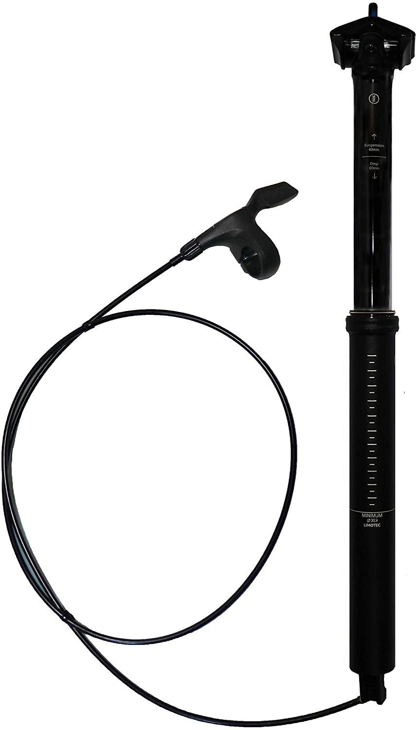 Limotec Sattelstütze Jovial Dropperpost mit Federung Alpha-3 mit 40mm Federweg Ø 30,9mm / 100mm Abs.