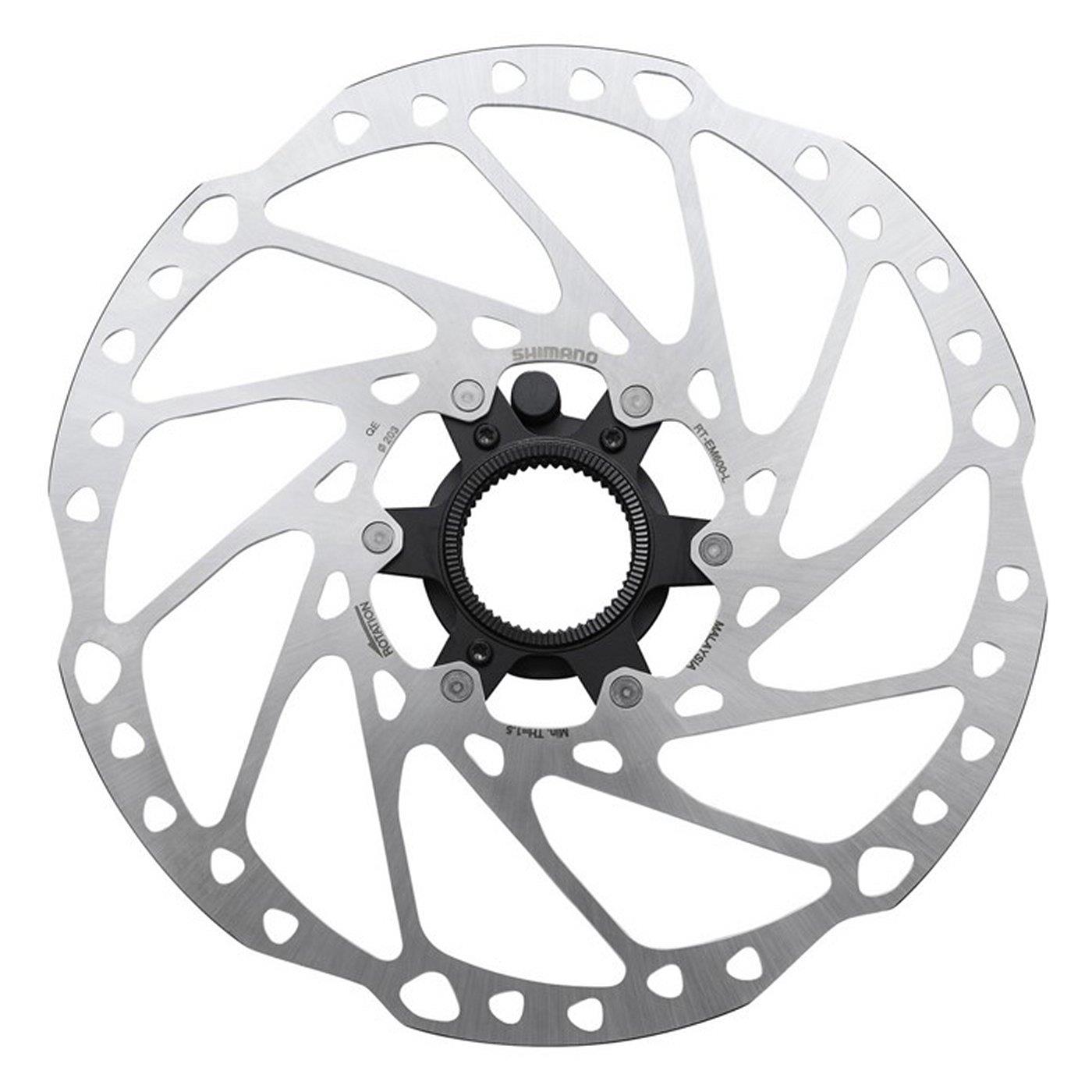 Shimano Bremsscheibe RT-EM600-L 203mm mit Lock-Ring-Befestigung für E-Bike