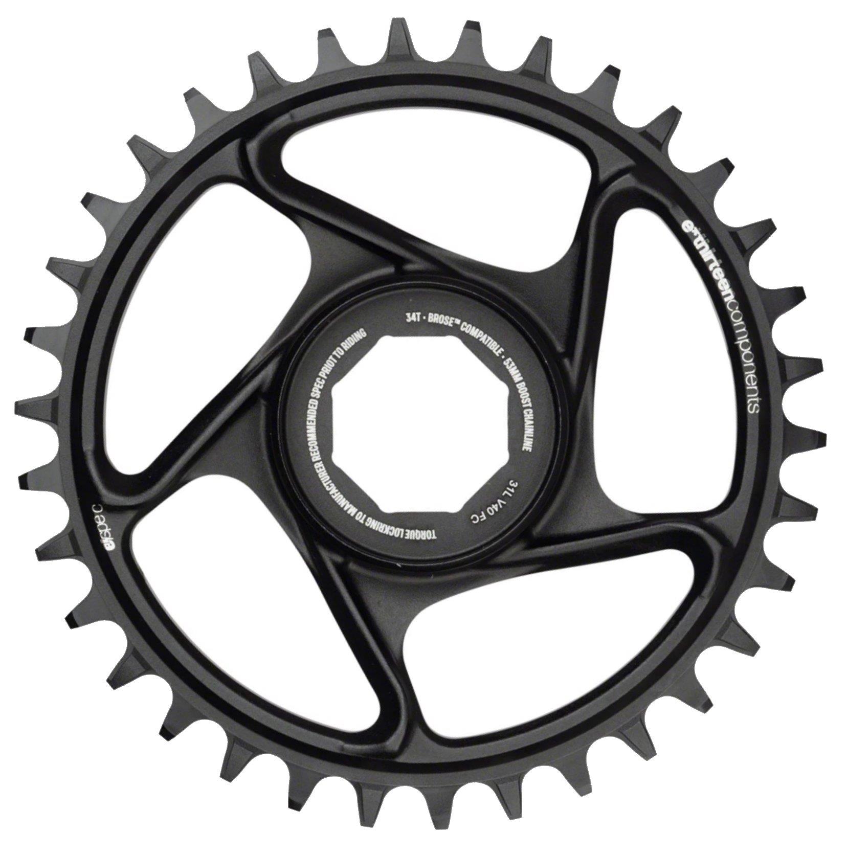 eThirteen Kettenblatt Guidering e-spec Brose 53mm Kettenlinie 34 Zähne Aluminium schwarz