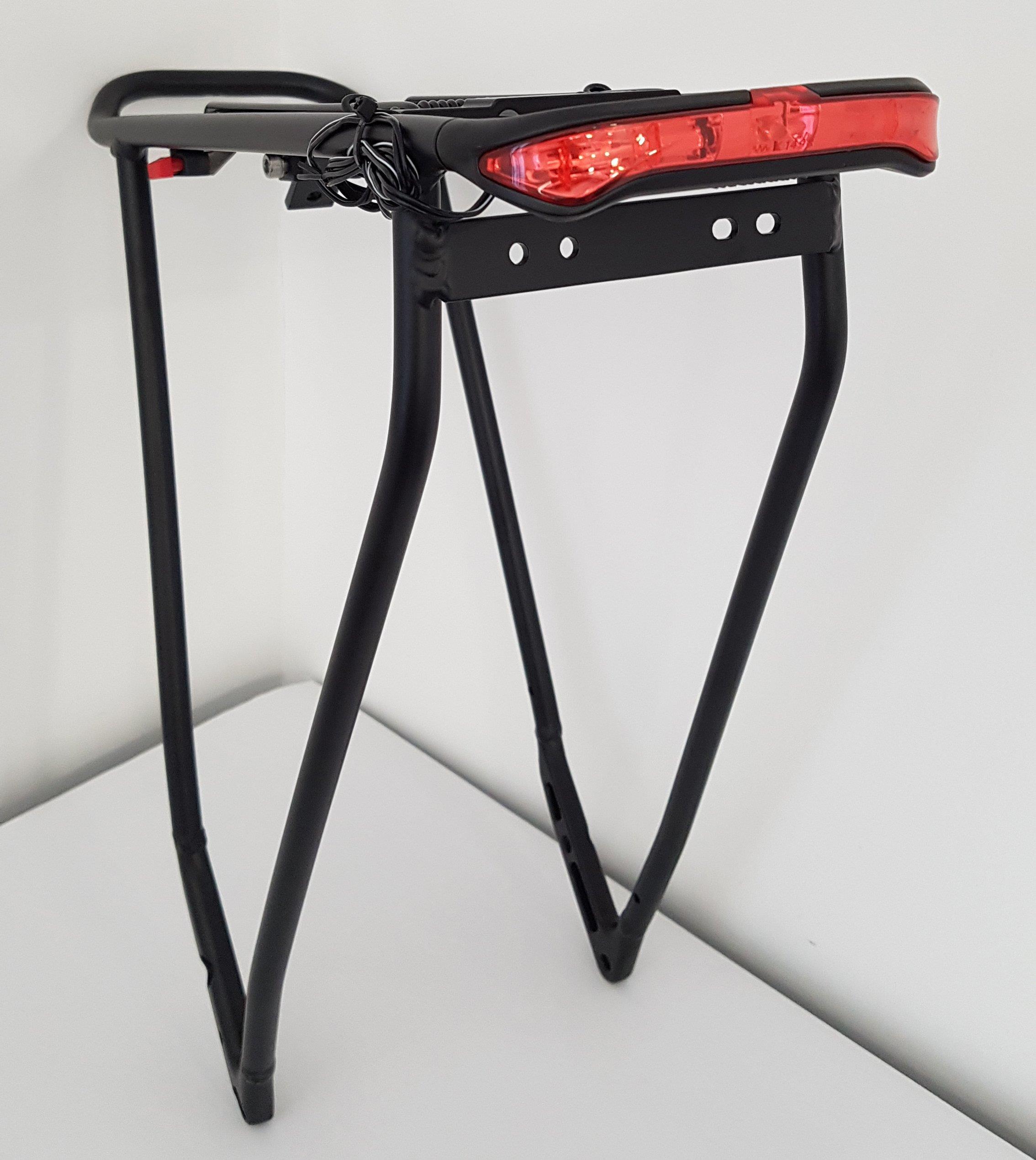 Standwell 28" Alu Rohrträger I-Rack-2 mit Scheibenbremsbef. KM041SE mit integr. Rücklicht ICR-11
