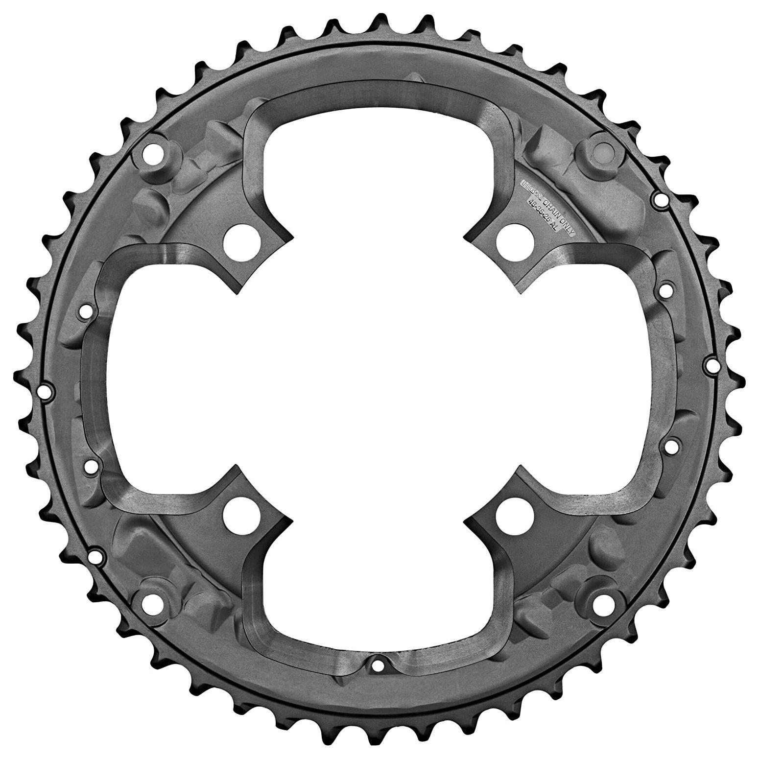 Shimano Kettenblatt Deore ab 2018 4-Arm 10-fach 48 Zähne AL-Type schwarz Y-1WE98010