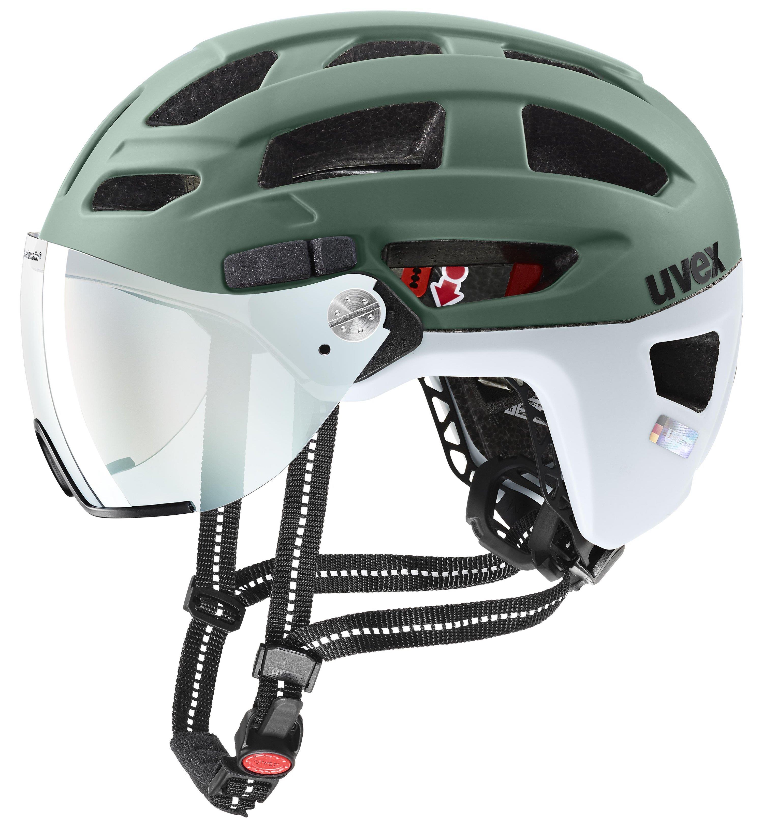 UVEX Helm Finale-Visor-Vario-ab 2025 moss-green / cloud matt / vario blue mirror (S1-3) 56-61cm