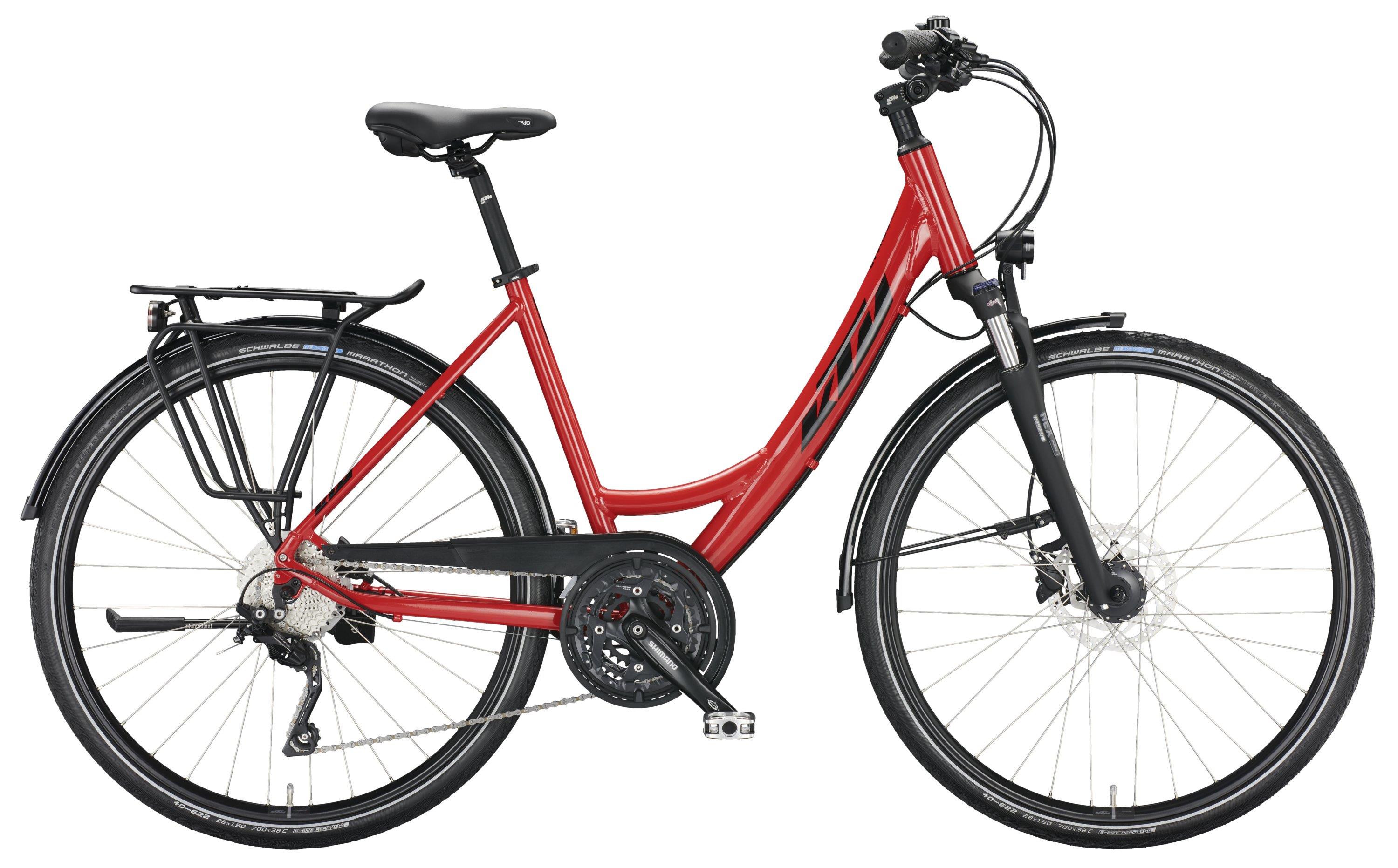 KTM Trekkingrad Avenza 30 Disc 2022 Damen Einrohr rot-schwarz 51cm