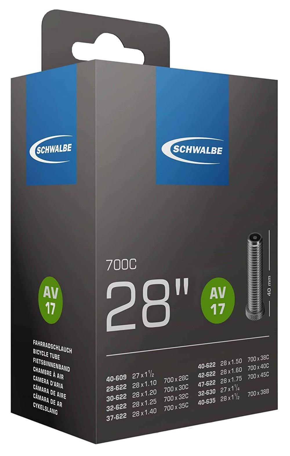 Schwalbe Schlauch 17 AV: 28-47 / 622-635 Schwalbe Schlauch 17 AV: 28-47 / 622-635