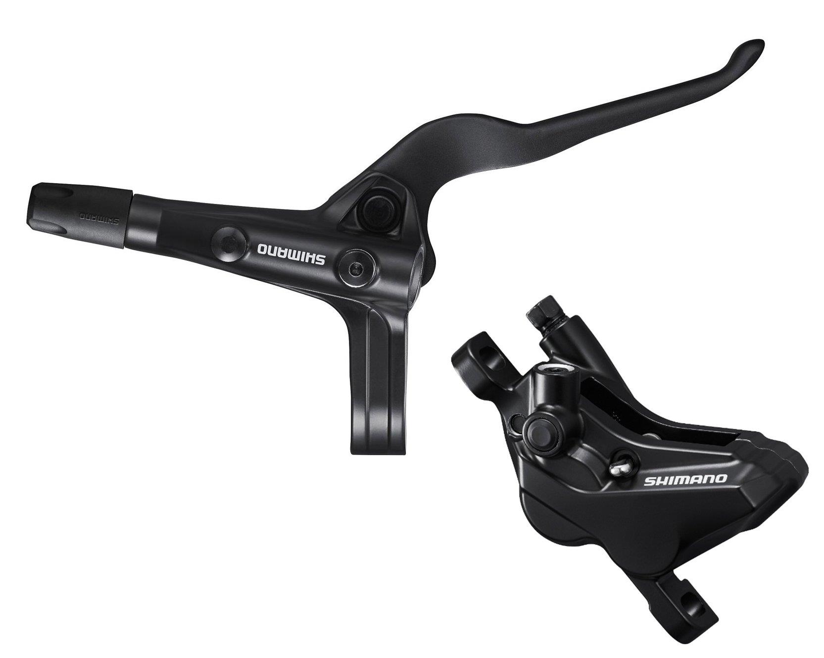 Shimano Scheibenbremse Deore BR-MT420 HR 4-Kolben incl. Bremshebel BL-MT402 3-Finger schwarz