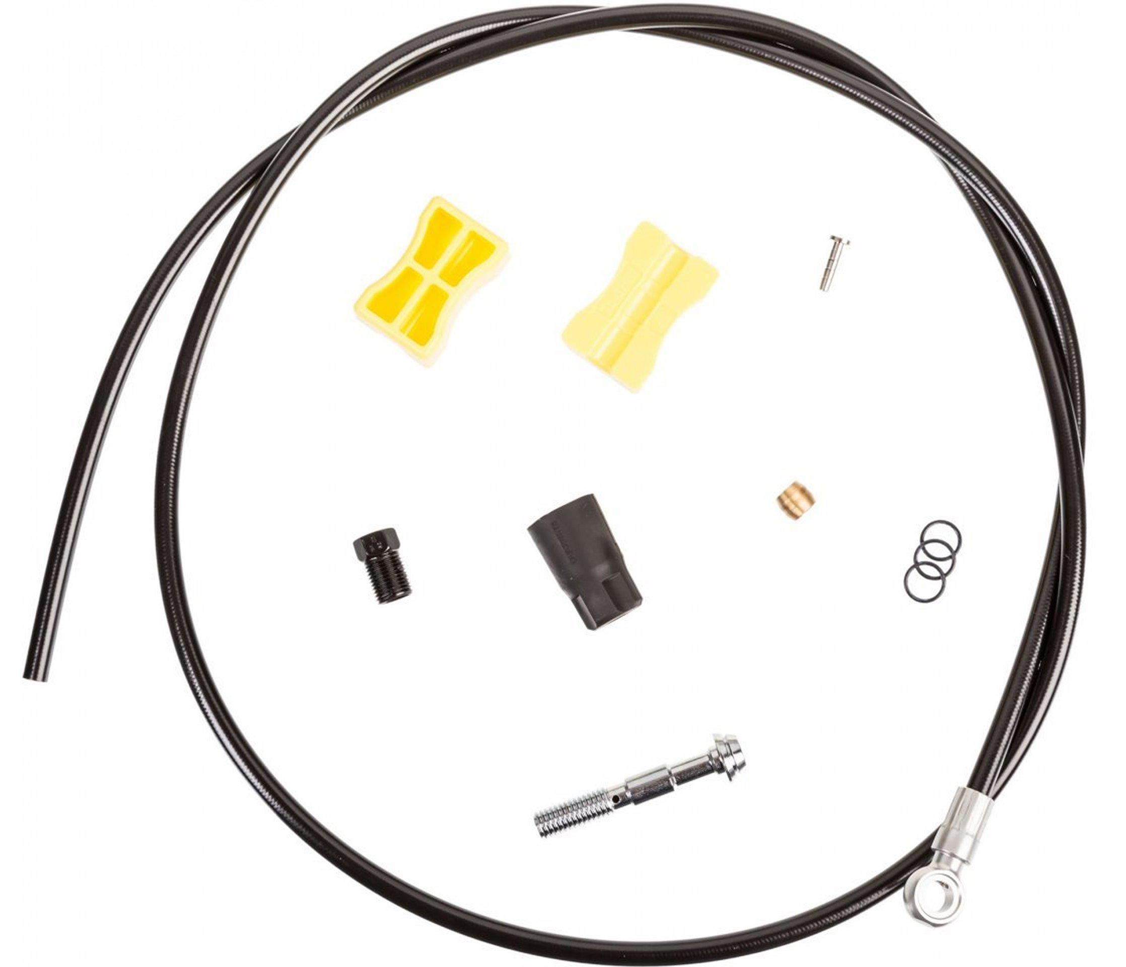 Shimano Bremsleitung SM-BH90-SBM kürzbar schwarz (eine Seite mit Winkelanschluß) 1000mm