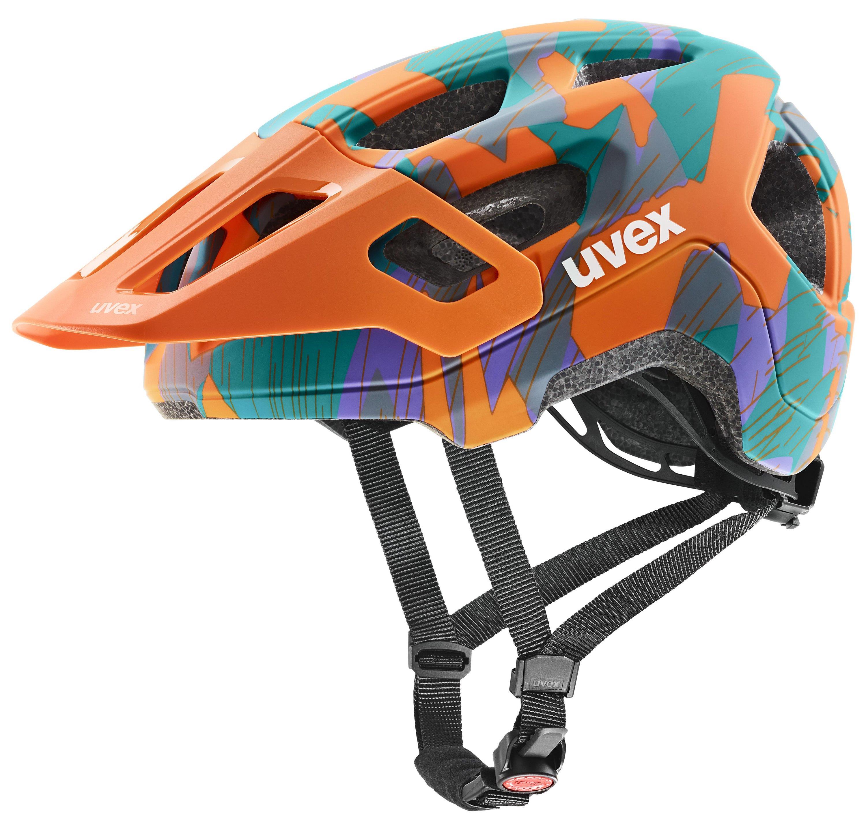 UVEX Helm React jr. 52-56cm papaya camo matt