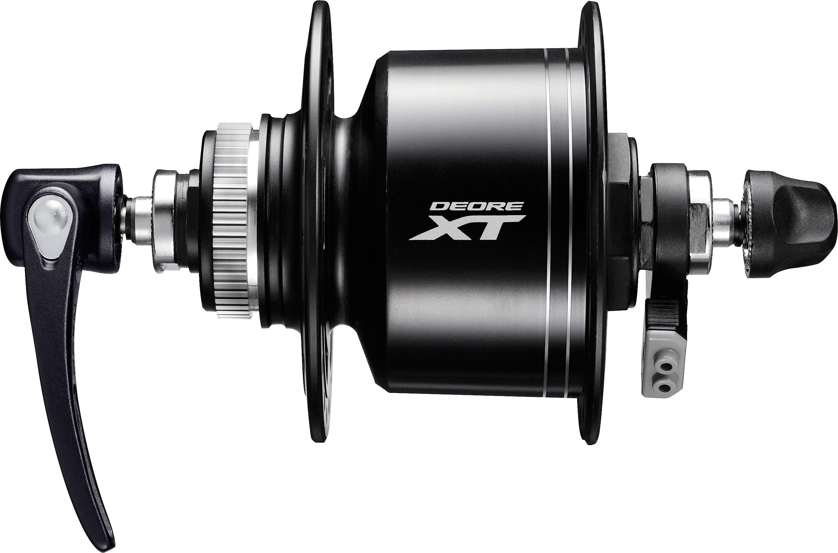 Shimano Nabendynamo DH-T8000-3D XT 3 Watt für Scheibenbremse Center-Lock mit Schnellspanner 32 Loch schwarz