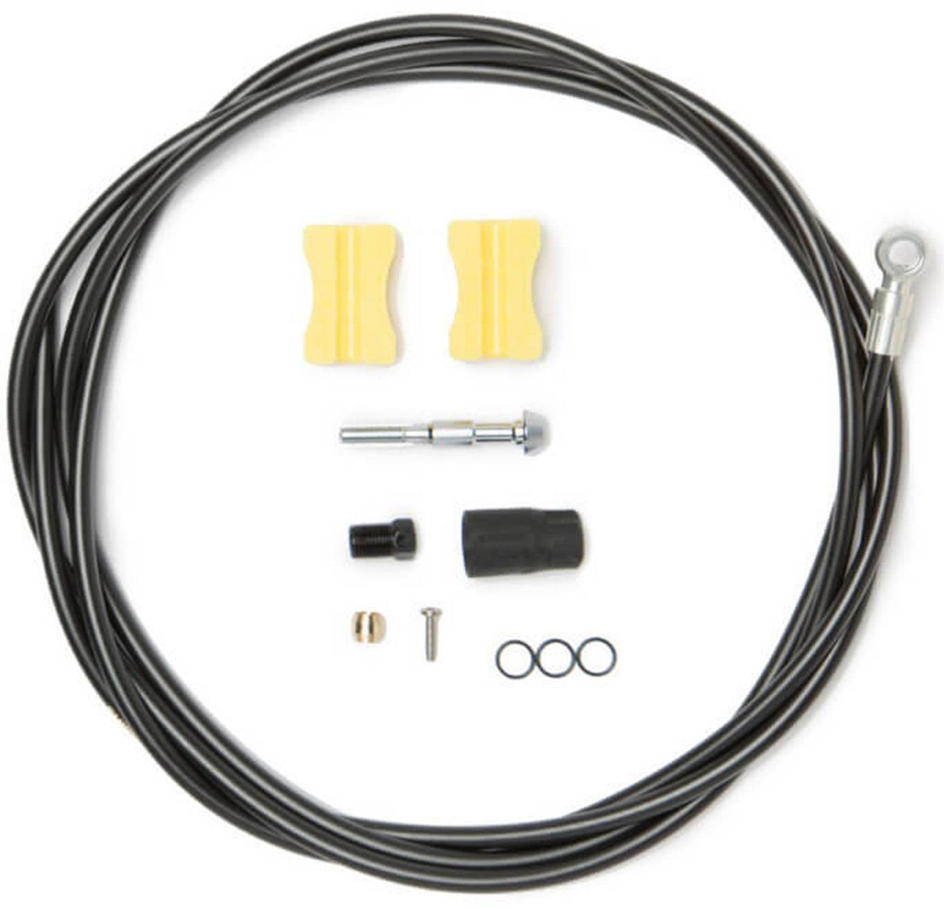 Shimano Bremsleitung SM-BH90-SBM kürzbar schwarz (eine Seite mit Winkelanschluß) 1700mm