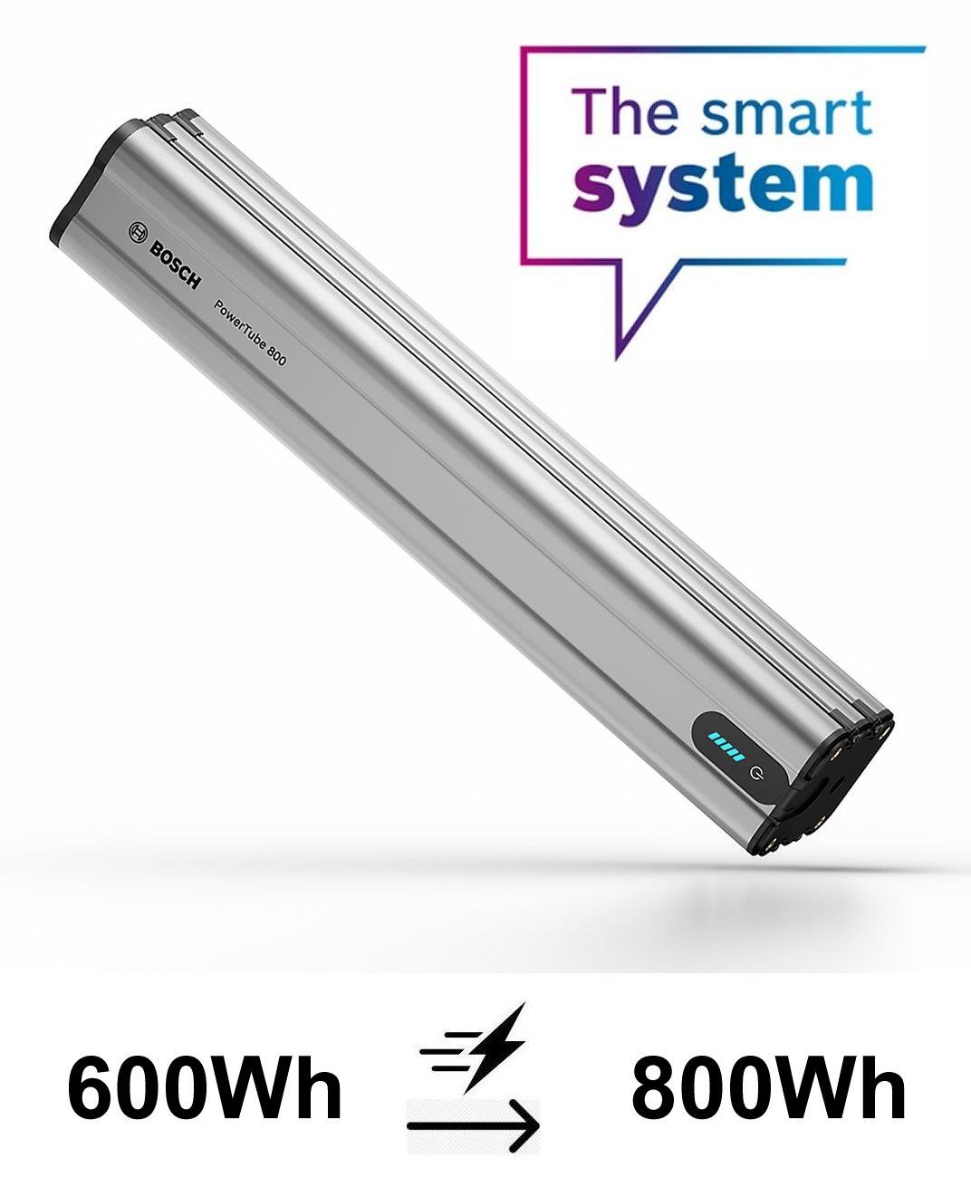 Bosch Akku-Aufpreis Powertube ab 2025 "the Smart System" vertikal 800Wh statt 600Wh