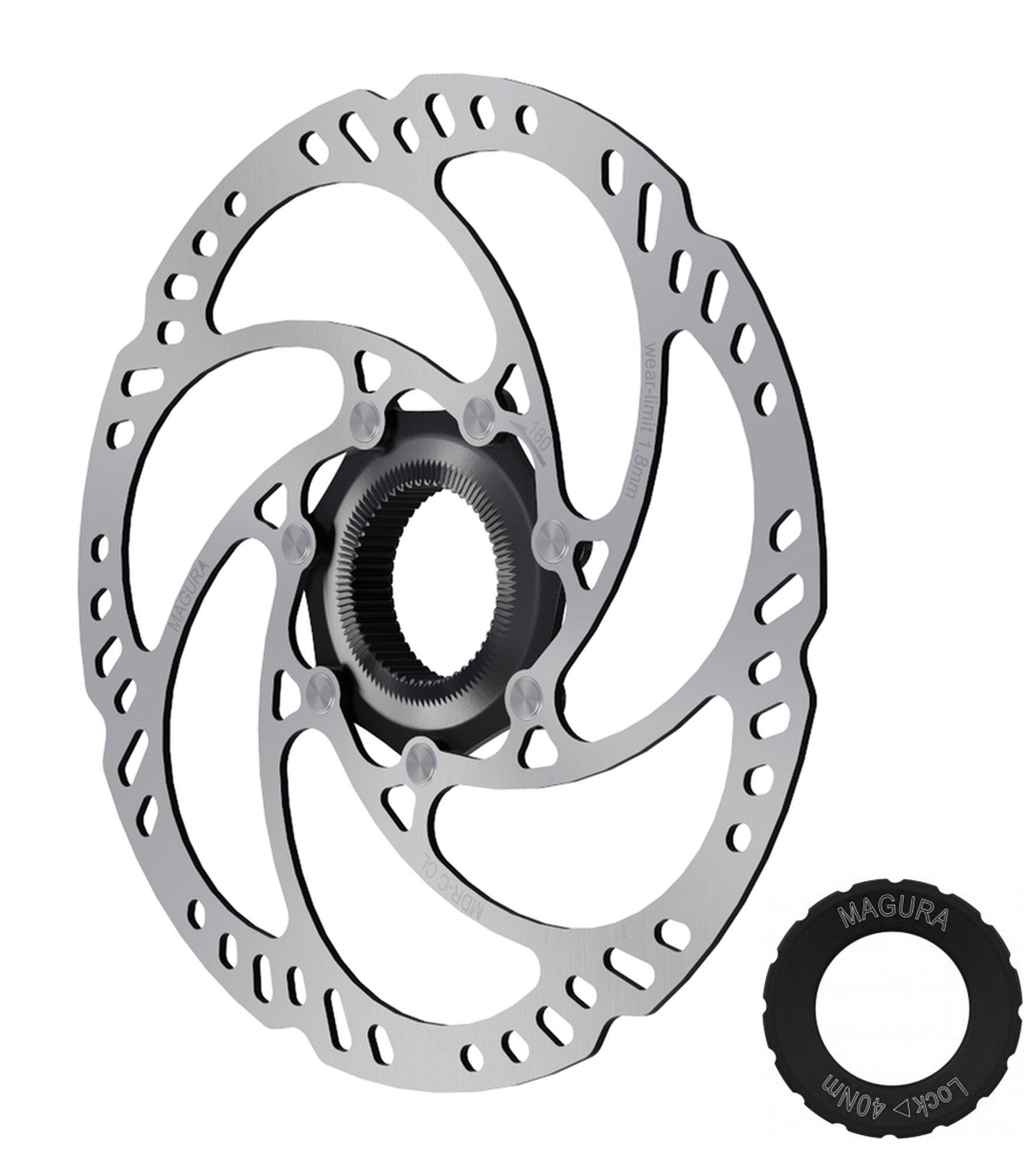 Magura Bremsscheibe MDR-C 180mm Centerlock mit Lockring mit Aussenverzahnung (Steckachse)