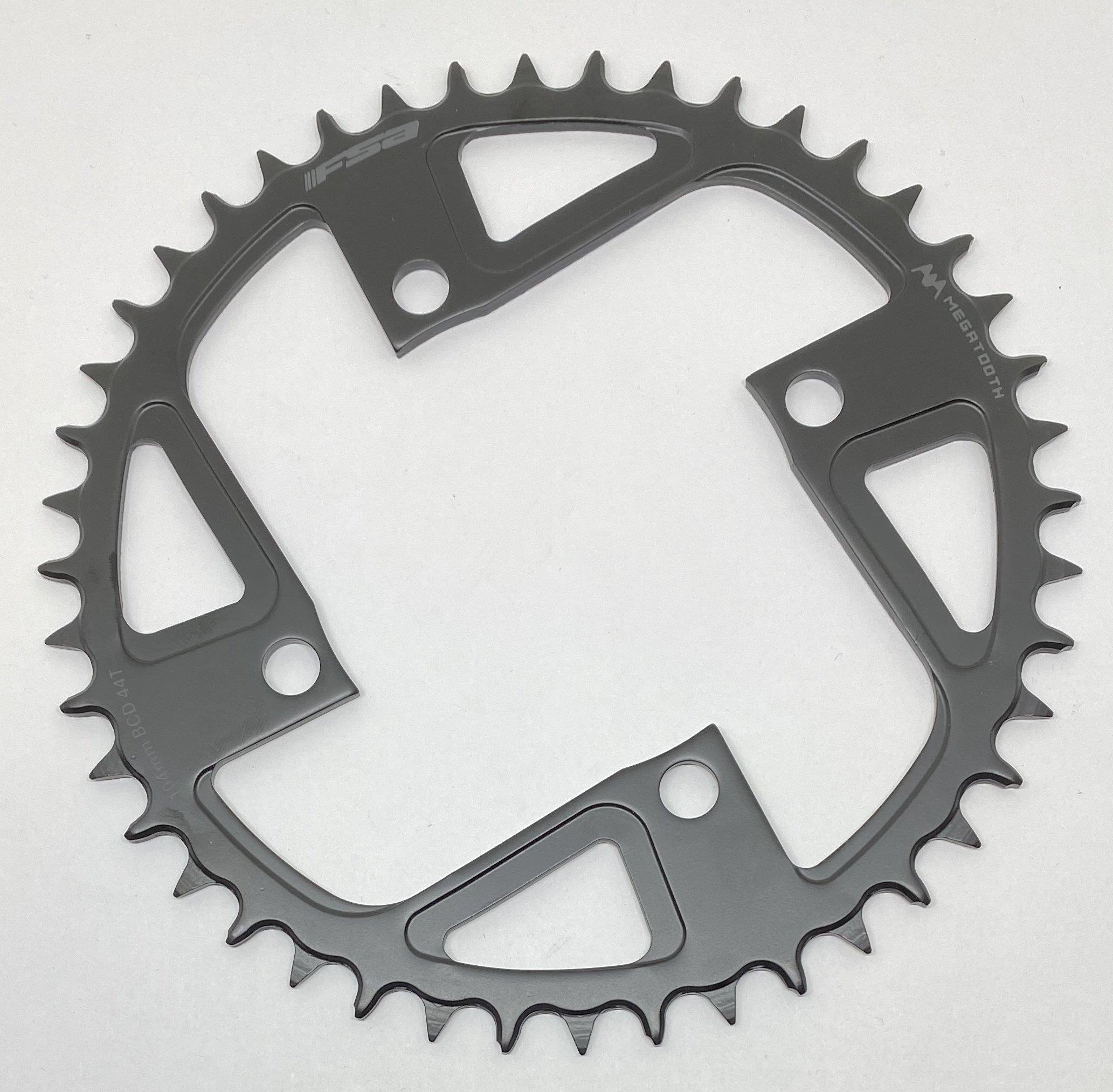 FSA Kettenblatt 104mm ø 44 Zähne Megatooth Stahl für Bosch / Brose E-Bikes mit 1 Kettenblatt WB464