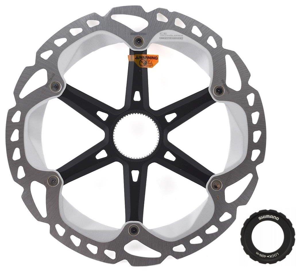Shimano Bremsscheibe RT-MT800 Ice-Tech Freeza 203mm mit Lock-Ring-Befestigung und außenverzahntem Ring
