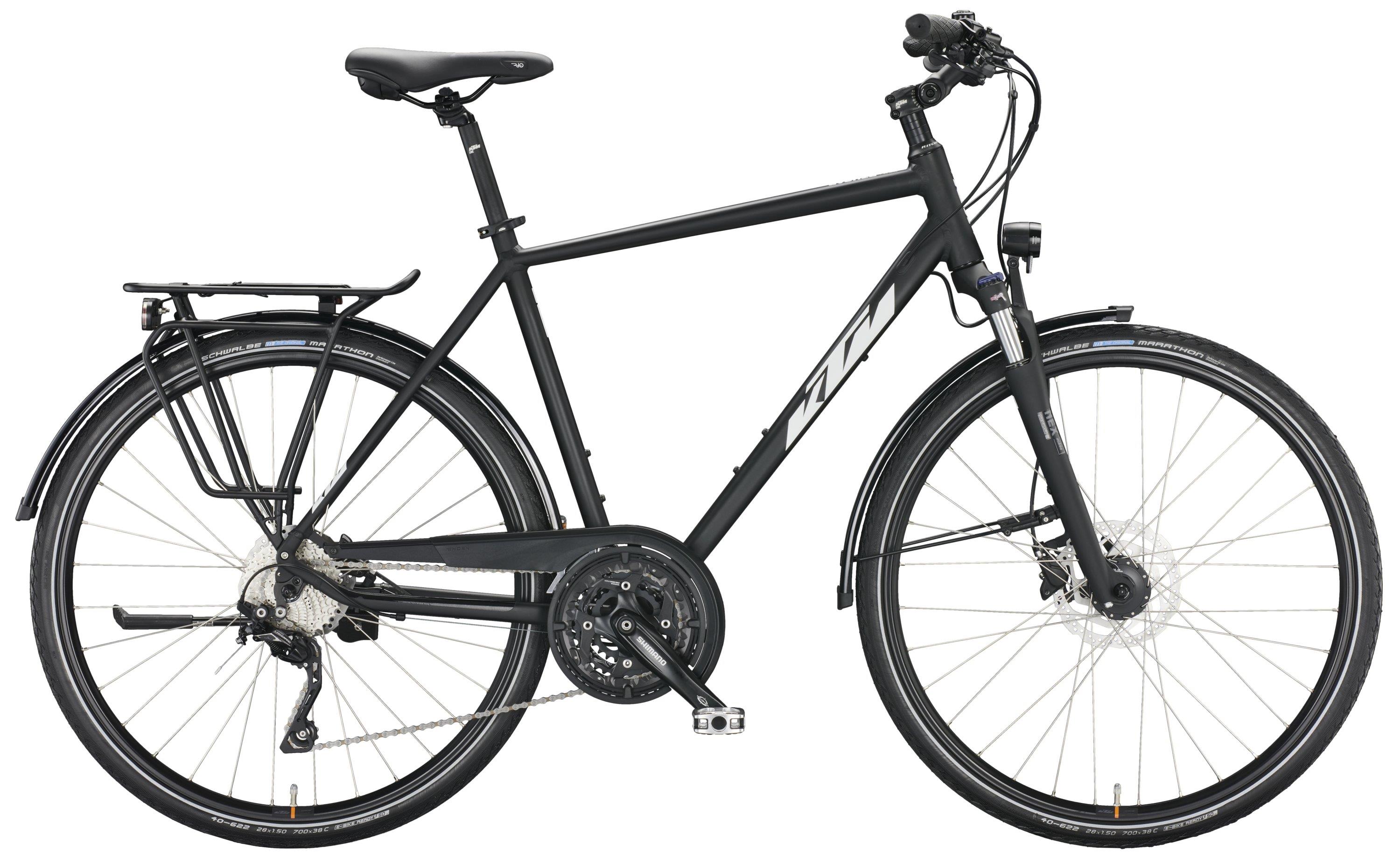KTM Trekkingrad Avenza 30 Disc 2022 Herren schwarz-matt / weiss / orange 51cm