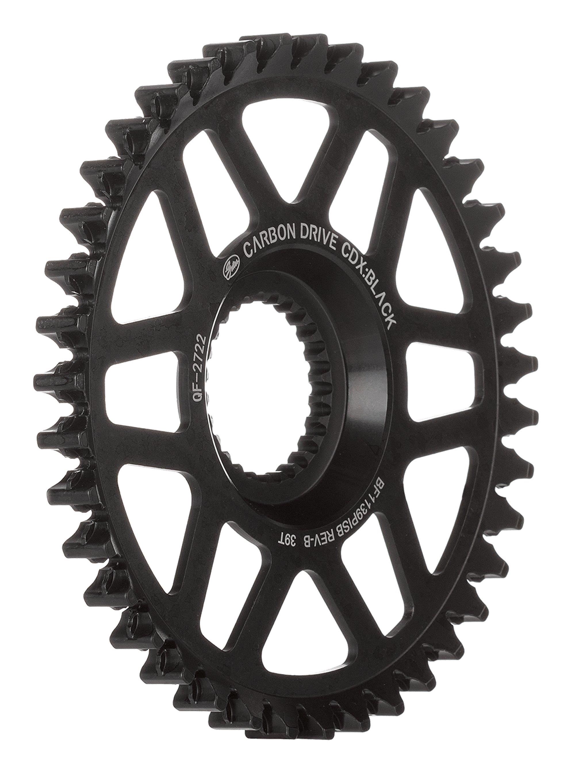 Gates Riemenscheibe CDX Center Track für Pinion 39 Zähne CroMo Black Fin Line