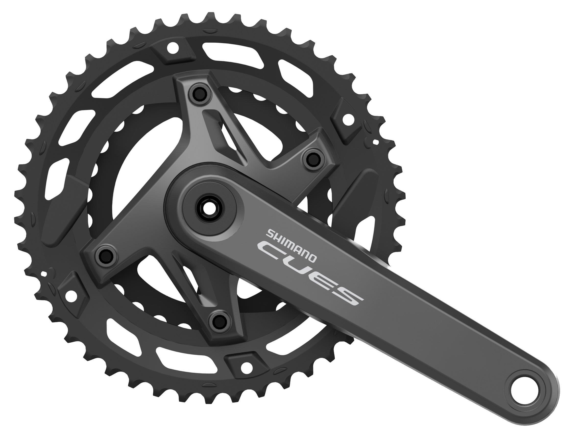 Shimano Kurbelsatz Cues U6000 FC-U6000 2x9/10-fach 2-Piece 30-46 Zähne 175mm ohne Schutz schwarz