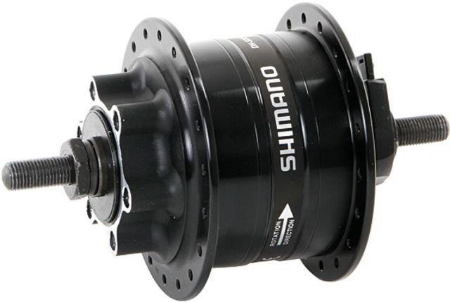 Shimano Nabendynamo DH-3D32 für Scheibenbremse 6-Loch mit Achsmuttern schwarz 36 Loch
