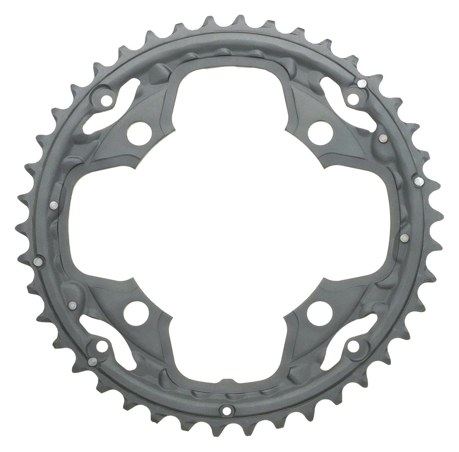 Shimano Kettenblatt Deore ab 2012 4-Arm 10-fach 42 Zähne AE-Type Alu grau für Kettenschutz Y-1MZ98030 ausverkauft !