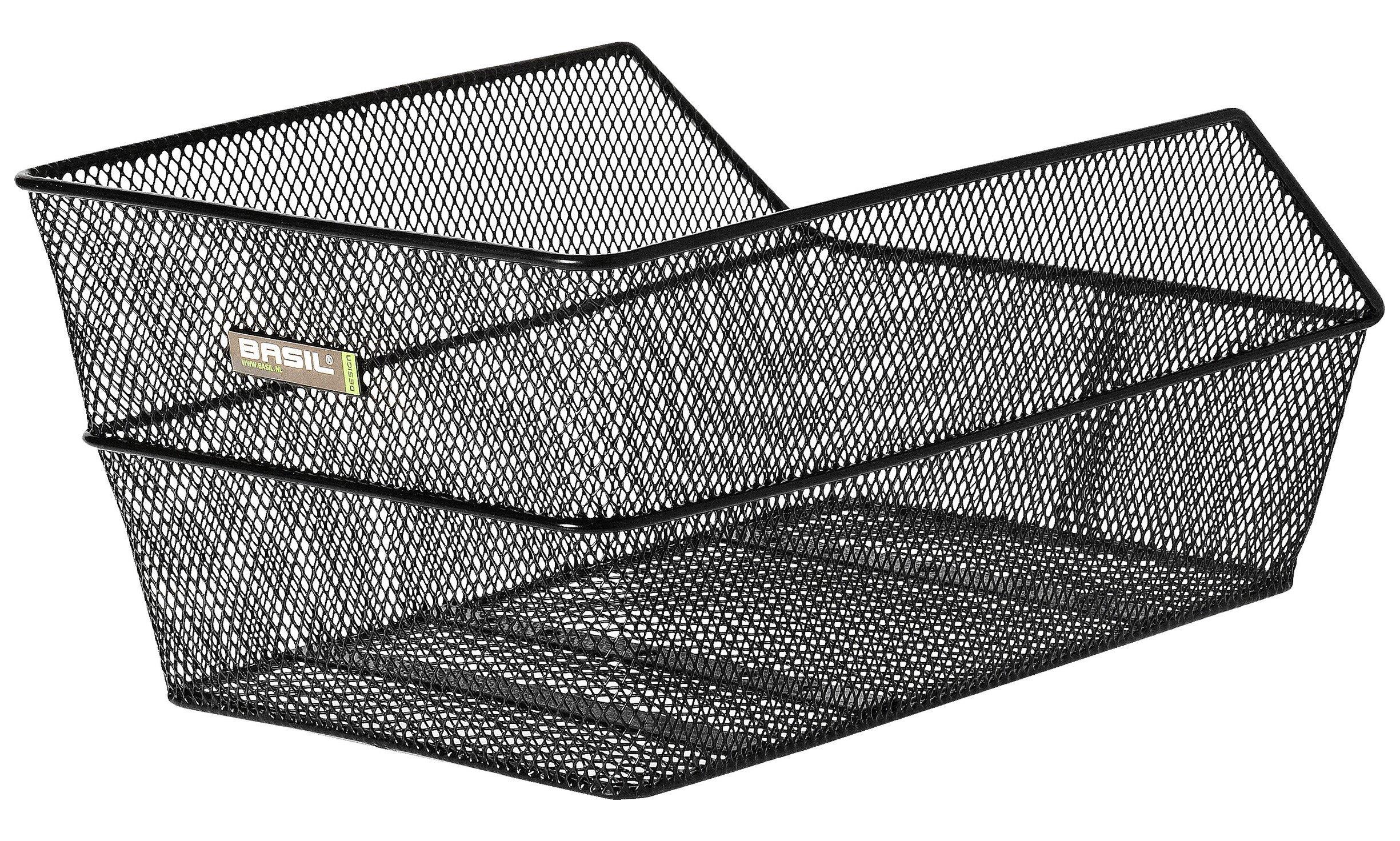 Basil Korb Cento längs engmaschig für Schultaschen schwarz mit Verschraubung