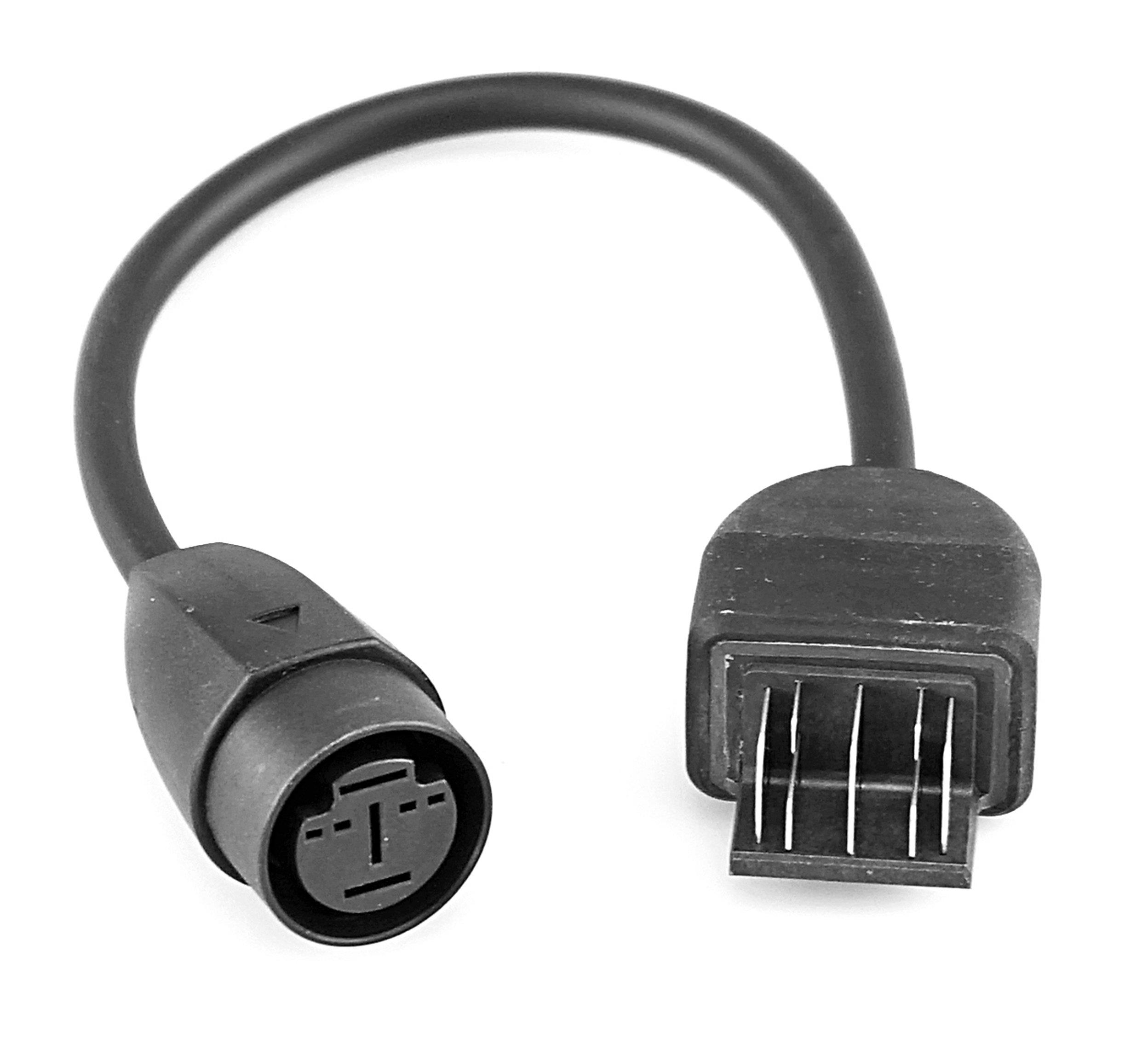 Biketec Ladegerät-Adapter mit rundem Stecker für Trendpower / Simplo Akkus zum externen Laden des Akku