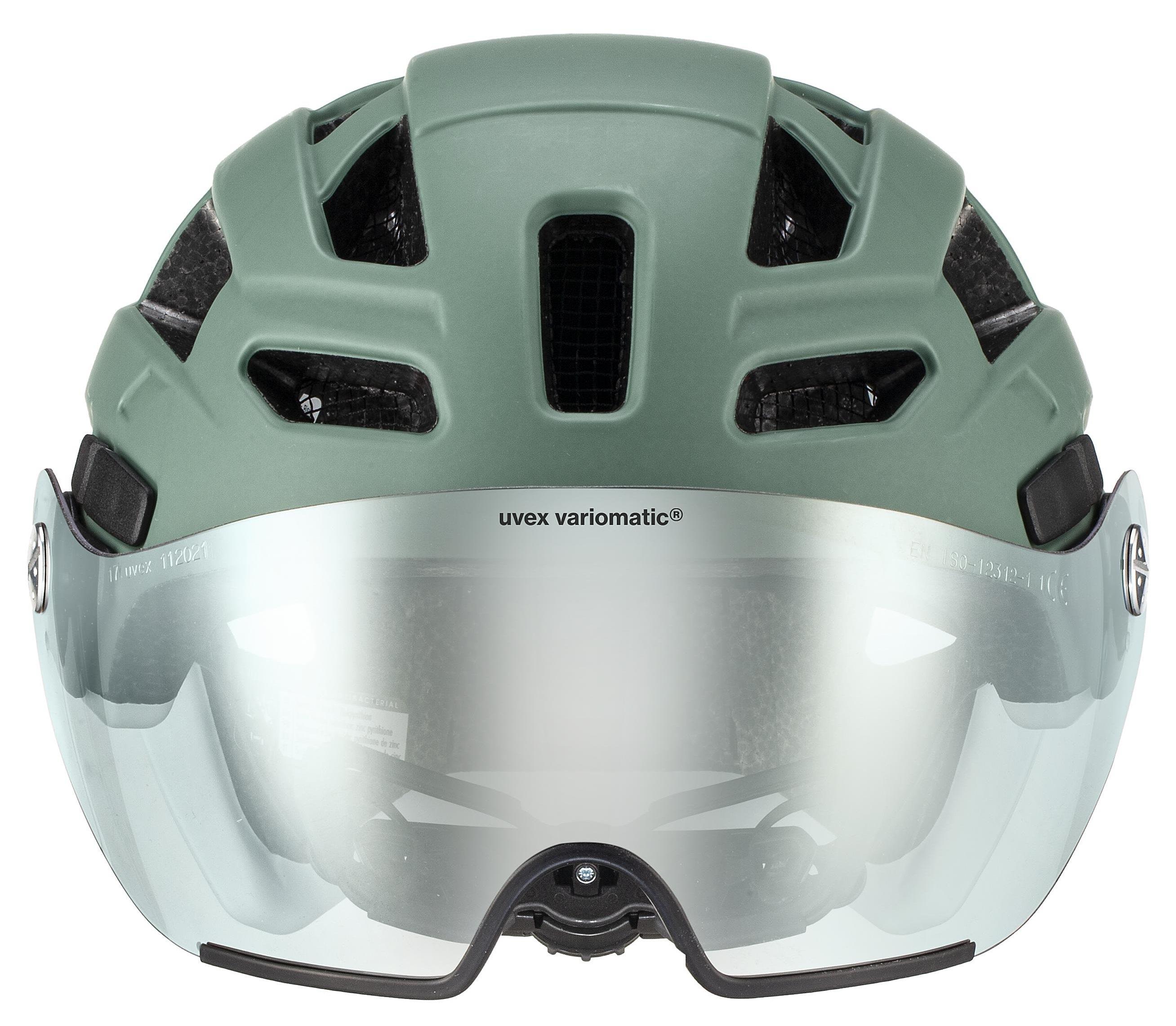 UVEX Helm Finale-Visor-Vario-ab 2025 moss-green / cloud matt / vario blue mirror (S1-3) 56-61cm