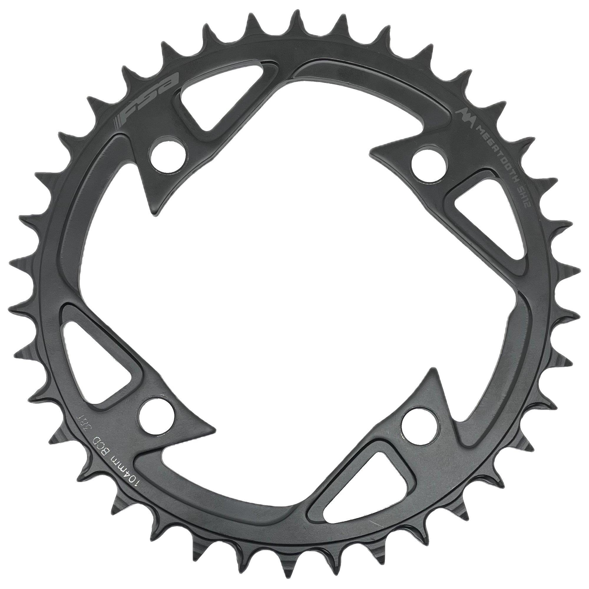 FSA Kettenblatt 104mm ø 38 Zähne Megatooth Stahl für Bosch / Brose E-Bikes Shimano 12-Gang V-Shape FSA Kettenblatt 104mm ø 38 Zähne Megatooth Stahl für Bosch / Brose E-Bikes Shimano 12-Gang V-Shape