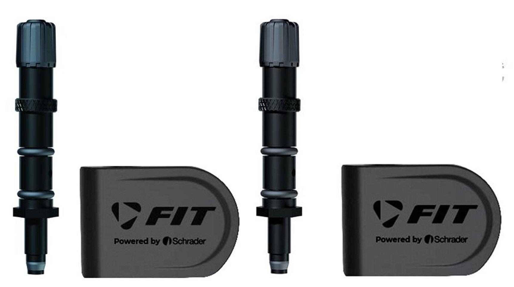 Biketec Reifendrucksensor FIT AV / Autoventil / Schrader 2er Set für Vorder- und Hinterrad