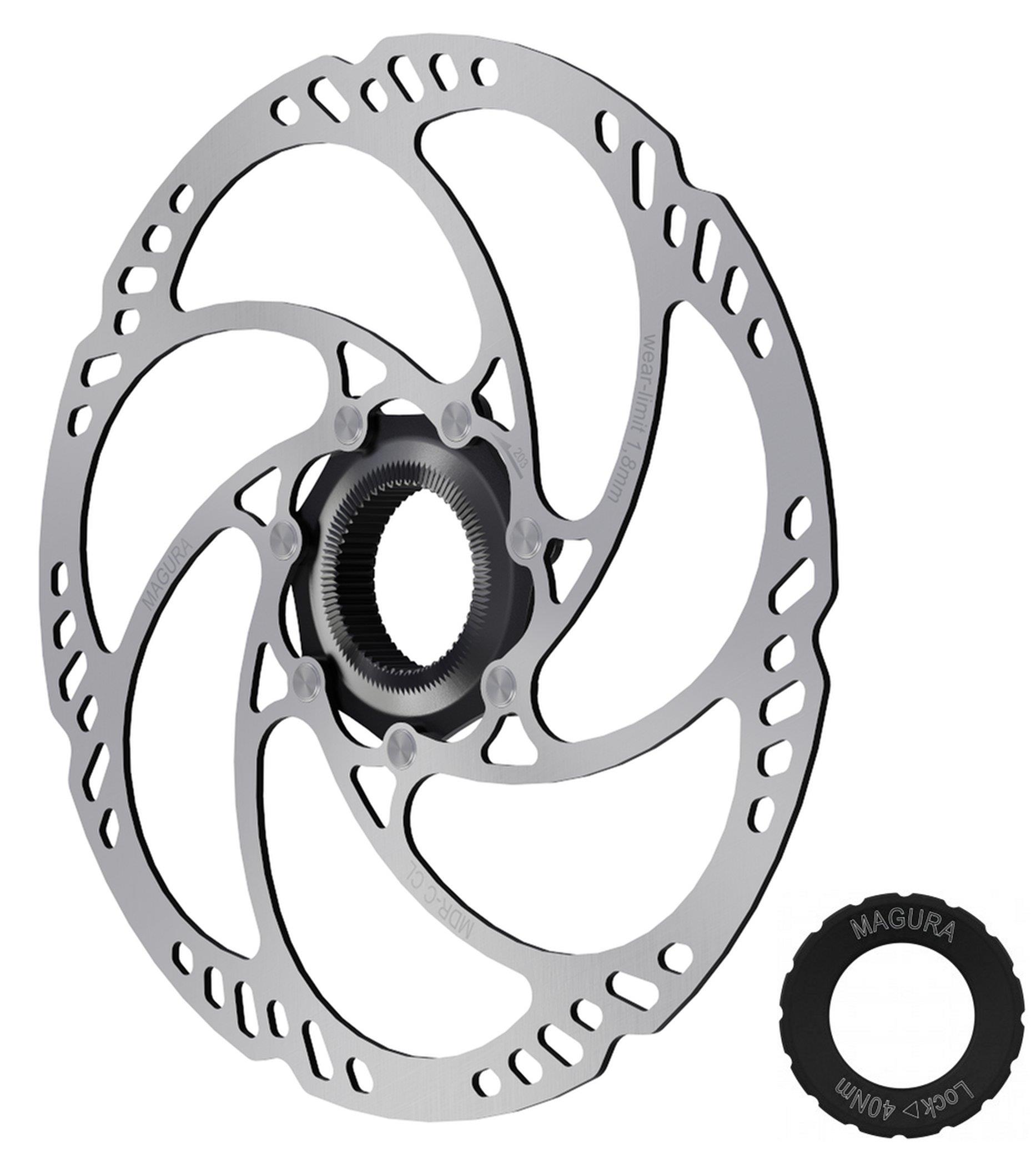 Magura Bremsscheibe MDR-C 203mm Centerlock mit Lockring mit Aussenverzahnung (Steckachse)