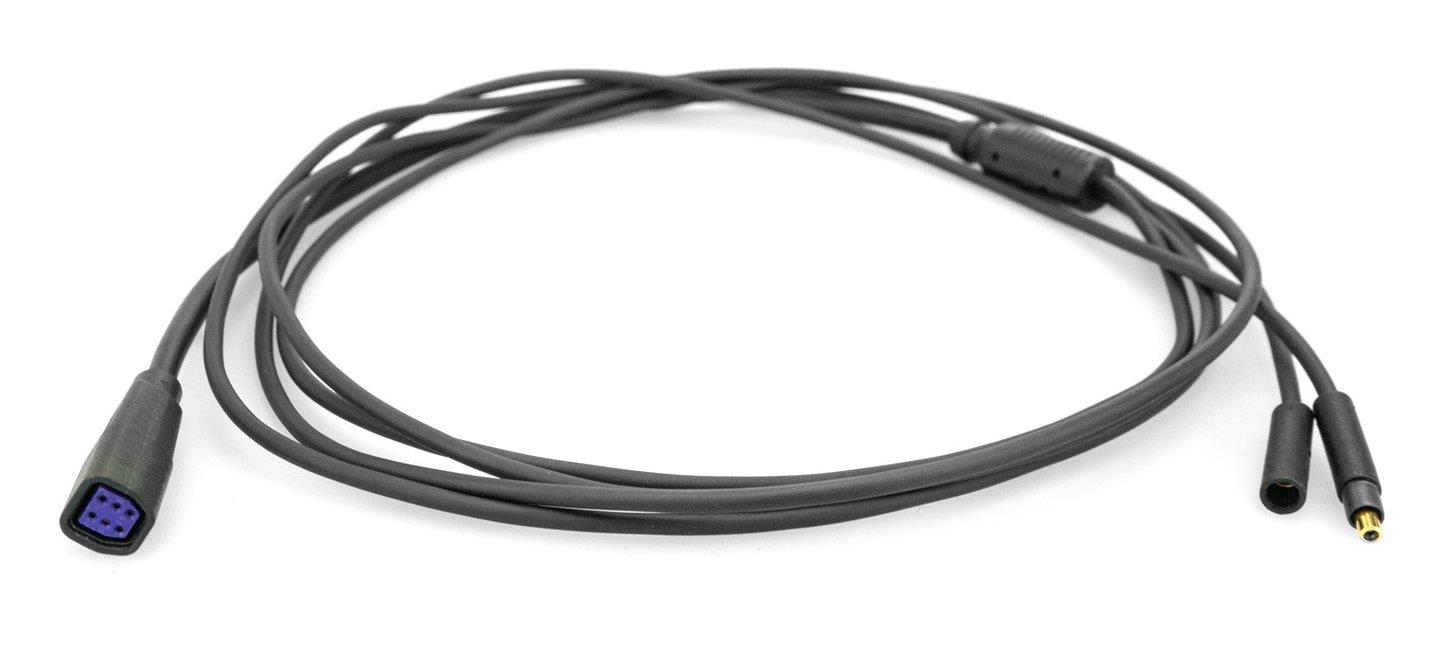 Biketec Lichtkabel FIT 2.0 für Pinion vorne mit Coaxial Stecker und Aufblendlicht 1400mm