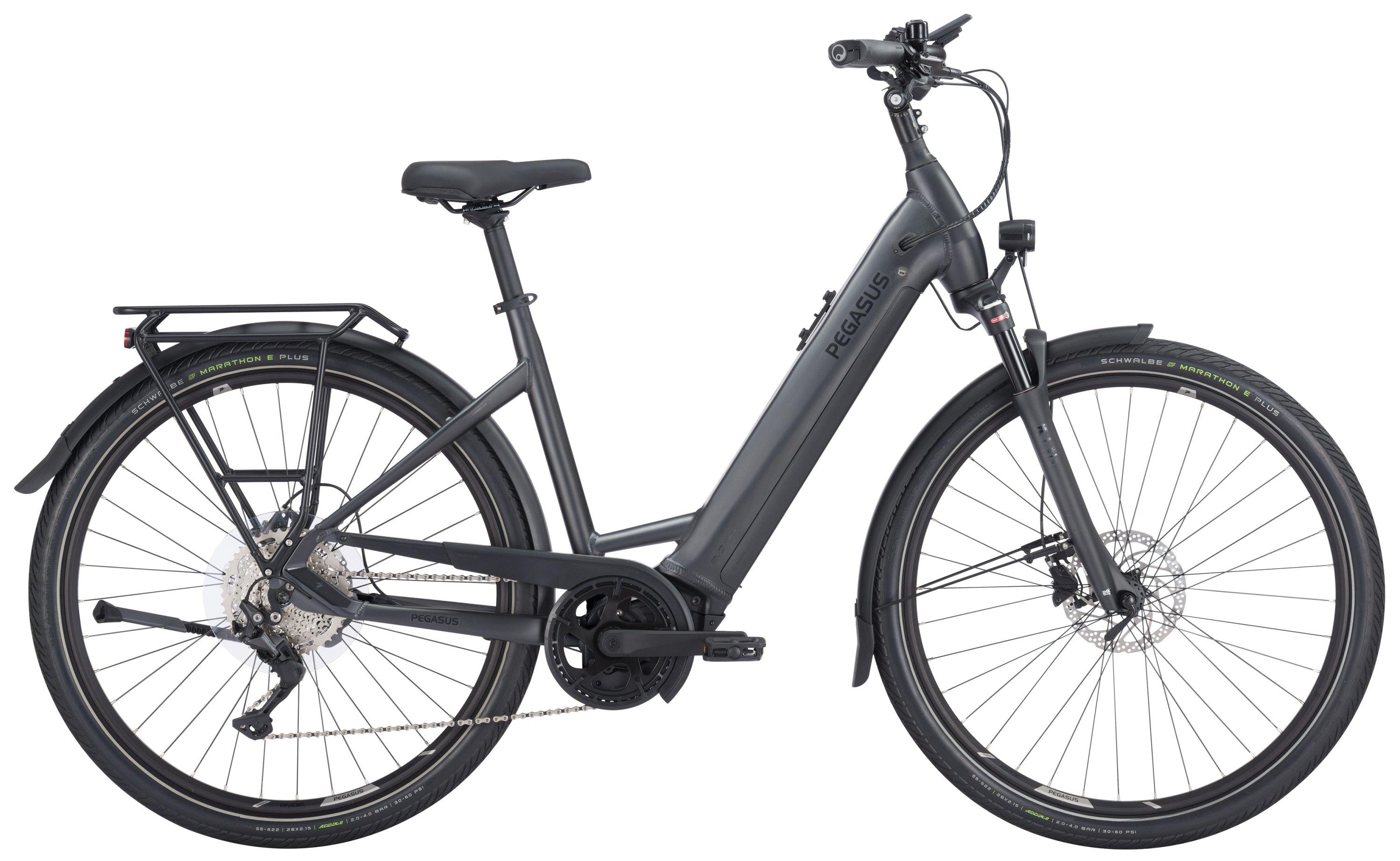 Pegasus Pedelec Premio-Evo-10 Lite 2023-2024 Tiefeinstieg-Unisex black-matt 45cm / Gr.S