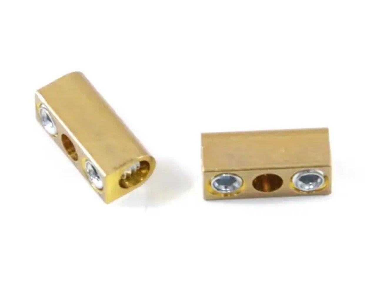 Pinion Schaltzugklemmen (Lüsterklemmen) aus Messing mit 2 Schrauben für DS1 und DS2 (Paarpreis)