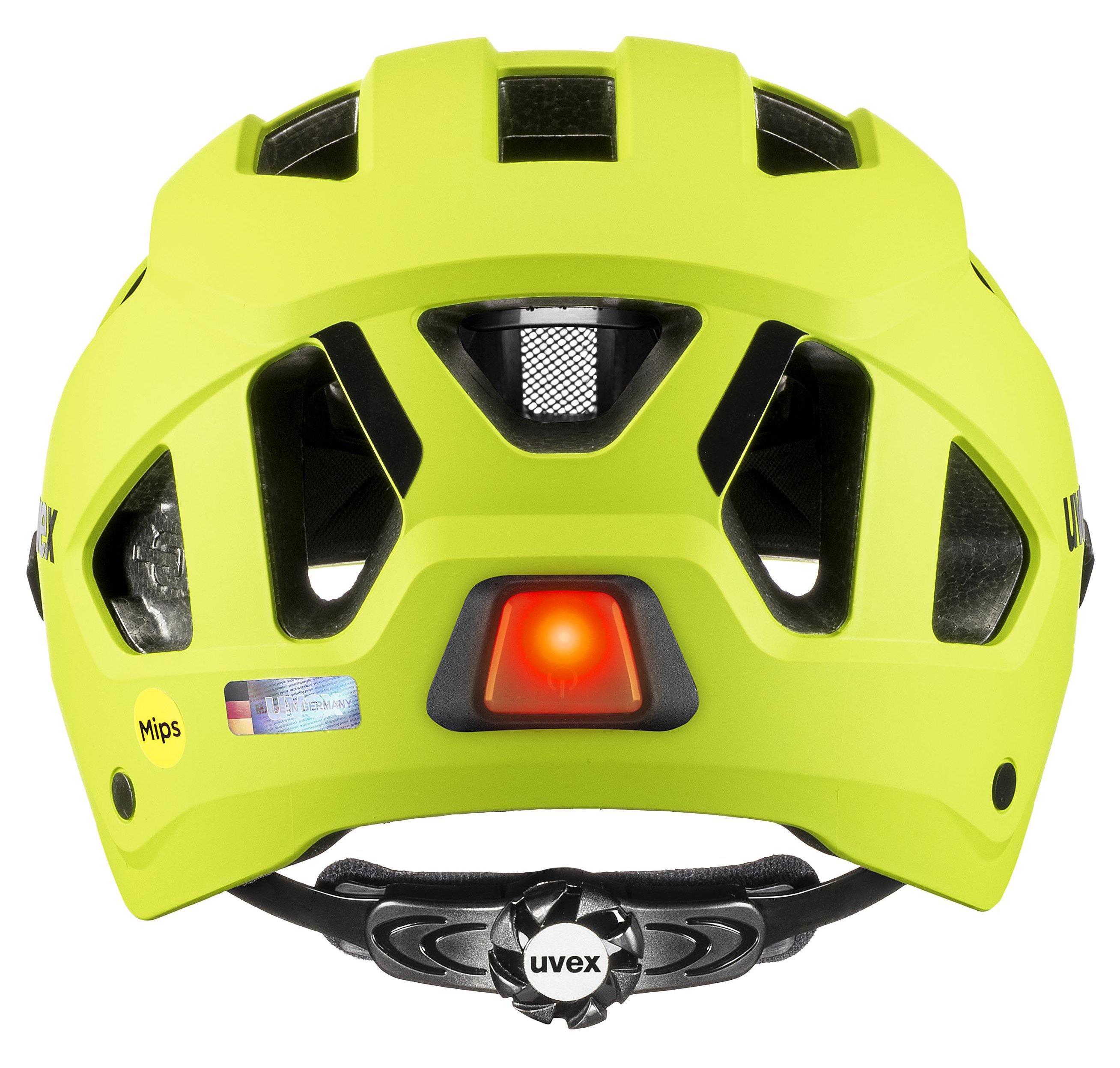 UVEX Helm Stride-Visor-Mips® lime-matt / litemirror silver 59-61cm
