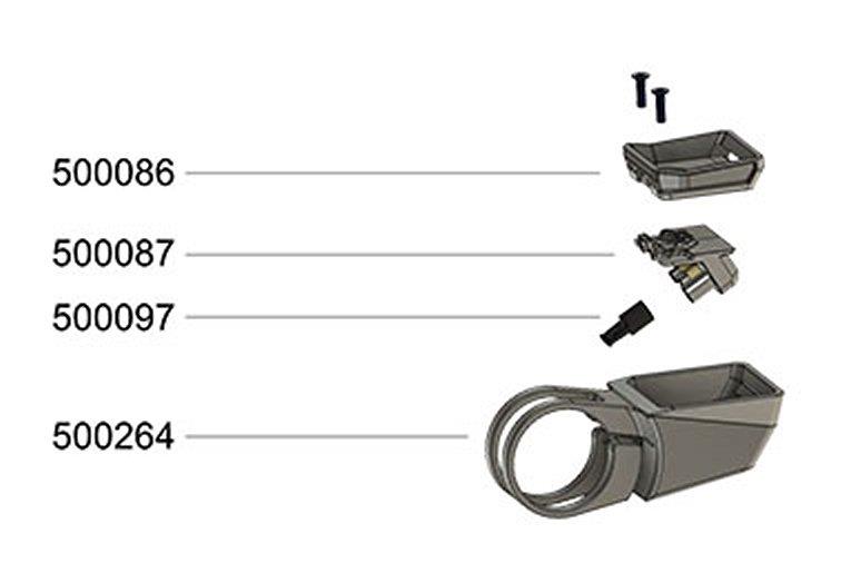 Biketec Displayhalter Center 31,8mm FIT 2.0 Set (mit Bestückung)