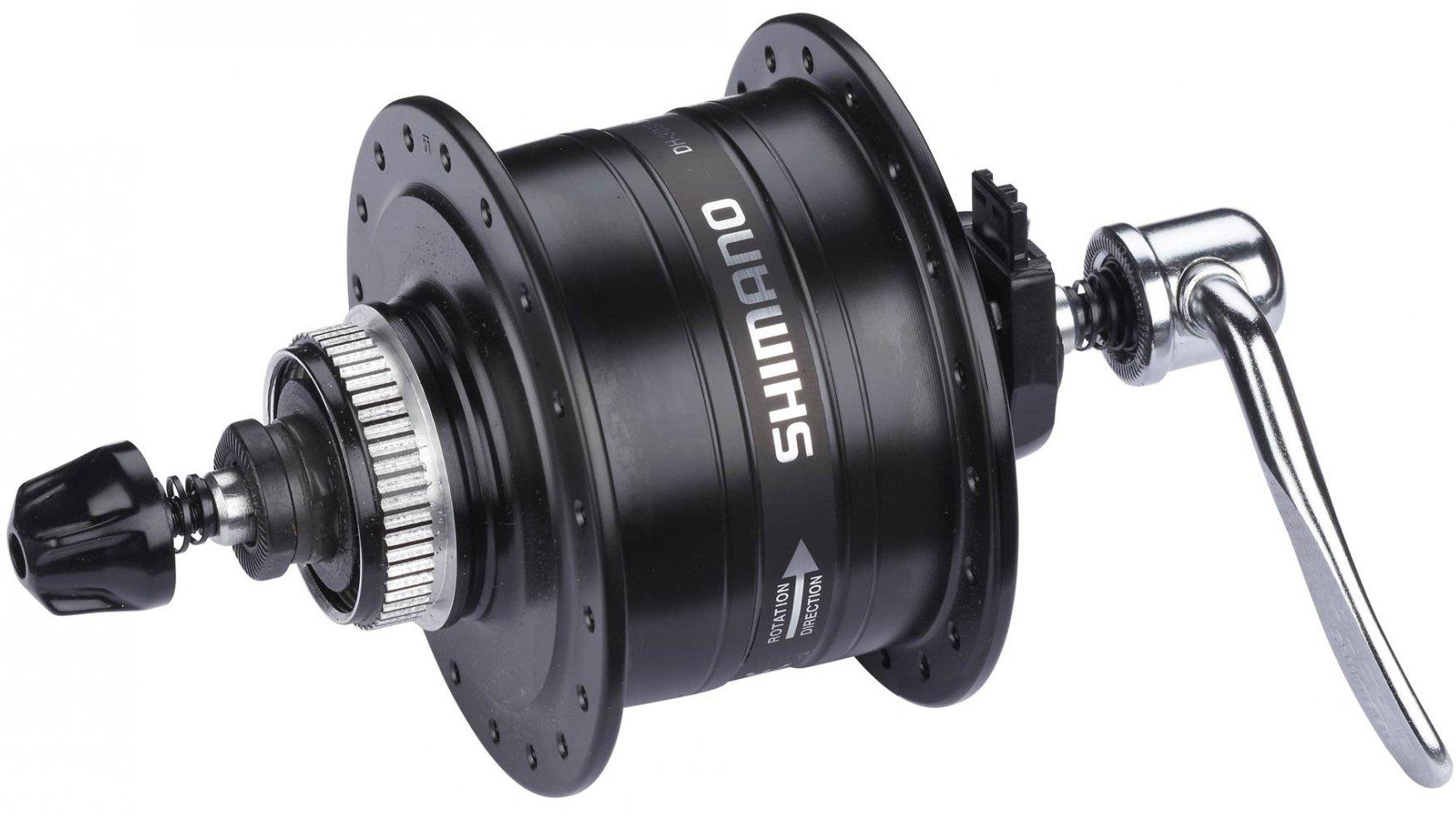 Shimano Nabendynamo DH-3D37 für Scheibenbremse Center-Lock mit Schnellspanner schwarz 36 Loch