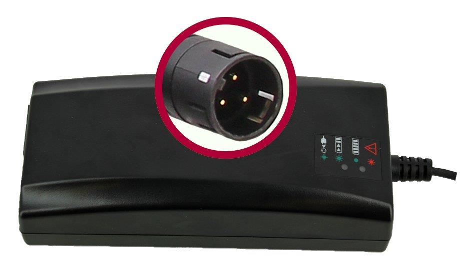 BMZ Ladegerät mit 3-poligem Rundstecker 36V/4A